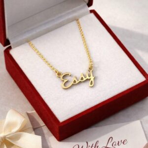 Customized gold plated name pendant with chain